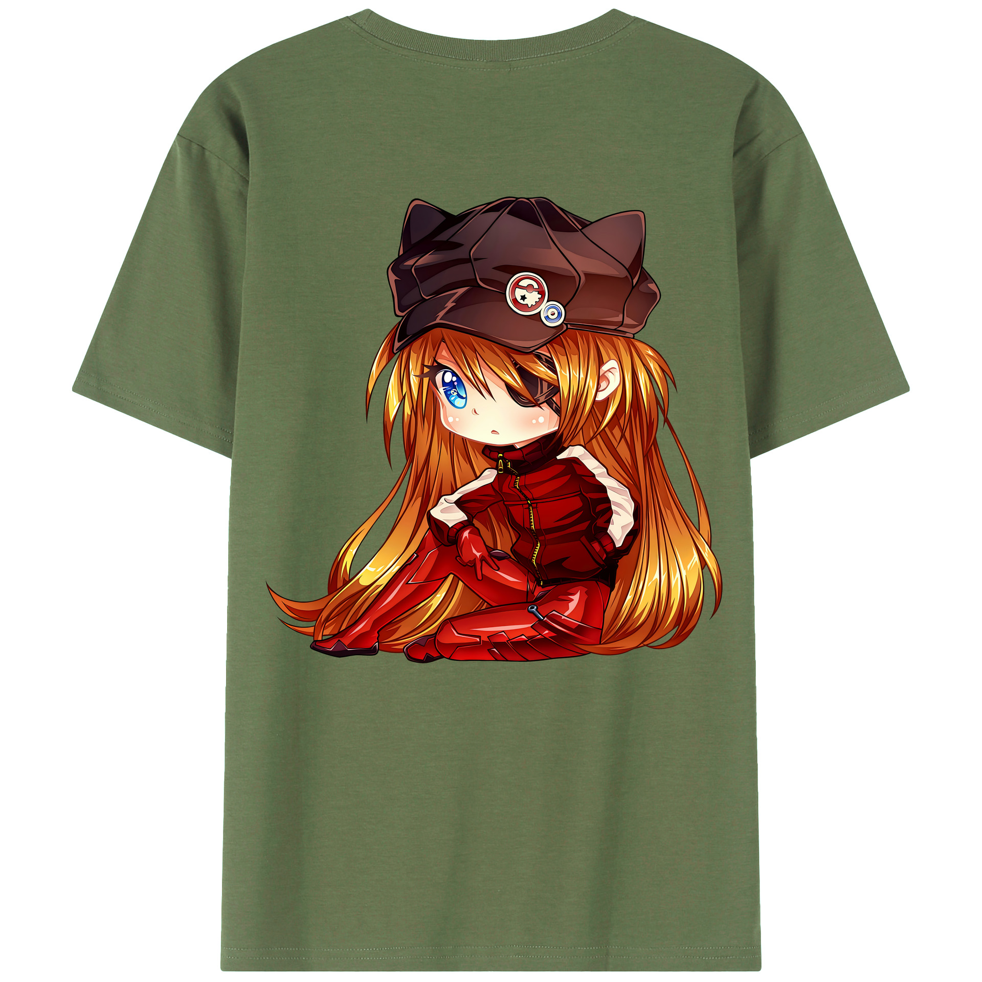 （画像用） EVA 新世紀エヴァンゲリオン 綿100％ メンズ半袖Tシャツ（バックプリント） 通気性